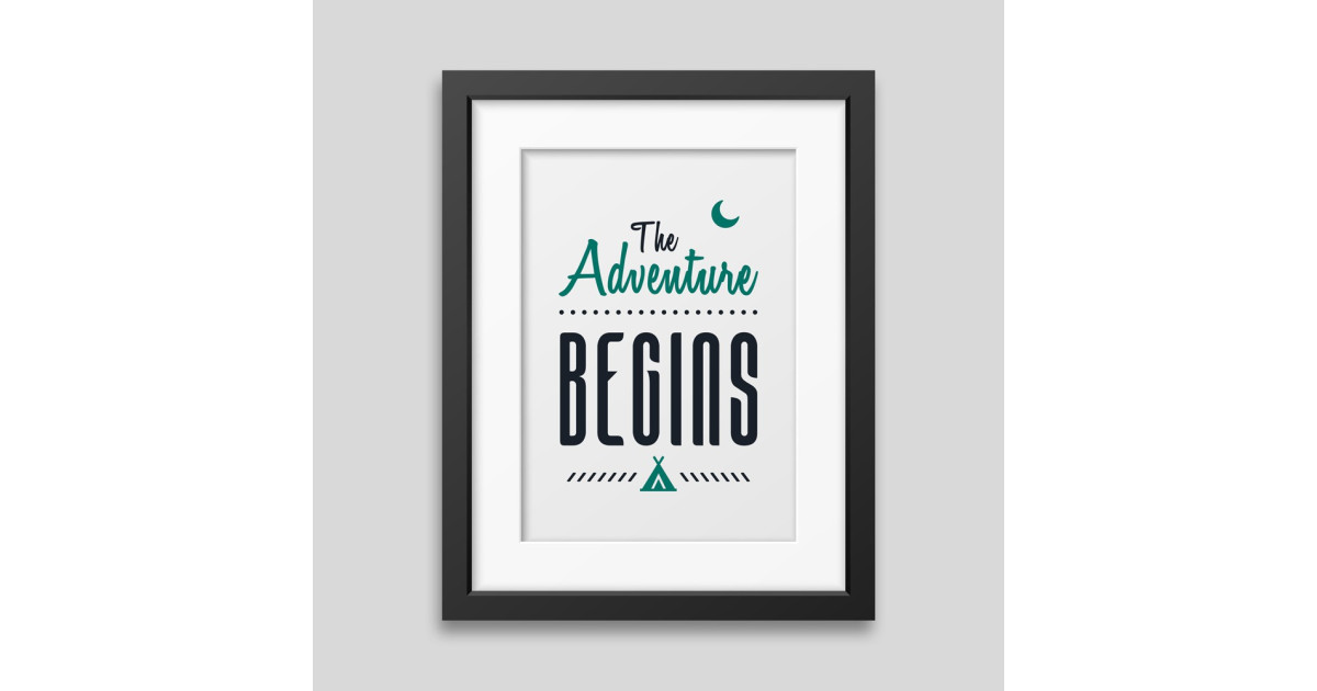 Affiche encadrée The adventure begins